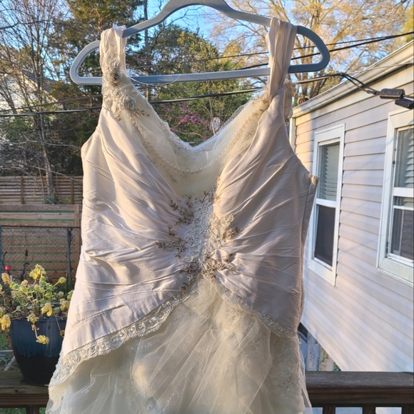 Cream Off White Country Lace Tulle Wedding Dress by Eden Bridals - Picture 1 of 13